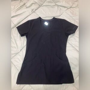 Scrub Black V-Neck Short Sleeve Top size XS